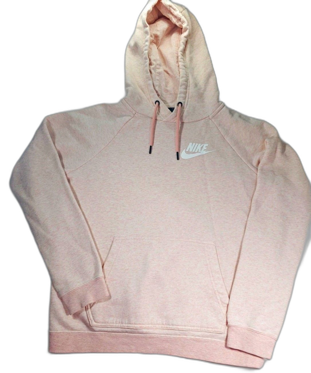 Nike Men's Pink Pullover Hoodie Size S Logo Hooded Pockets